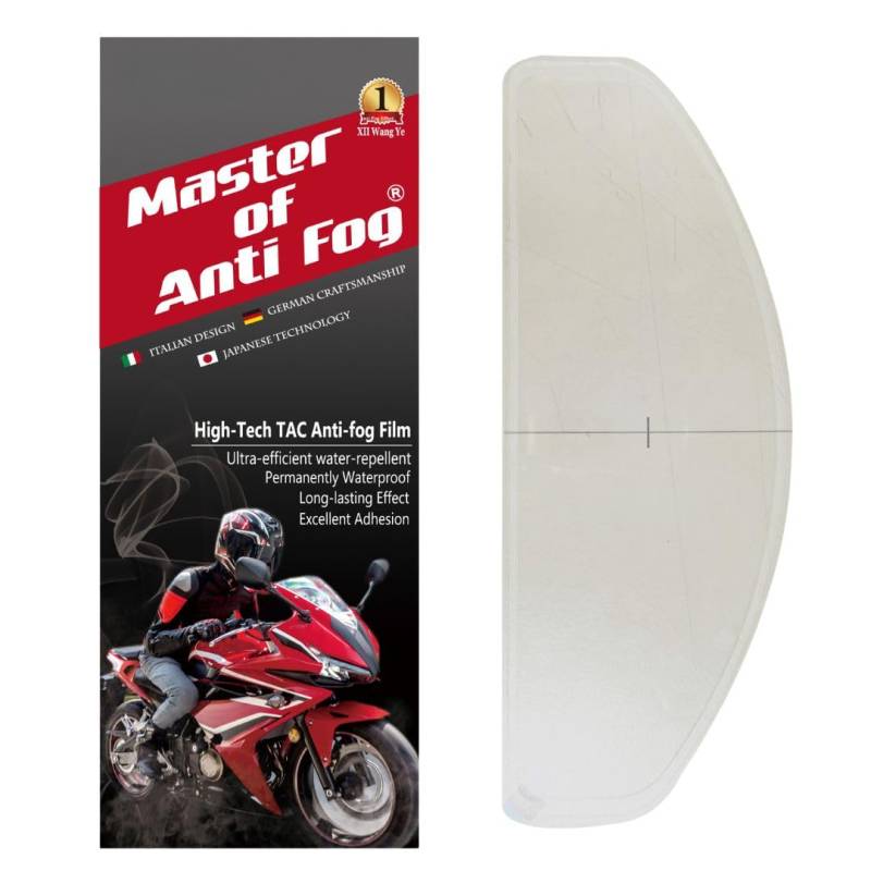 XII WY Motorradhelm-Antibeschlagfolie ultradünn, Motorradhelm-Visier, universeller Visierschutz, Aufkleber 9.5cm X 25cm von XII WANG YE