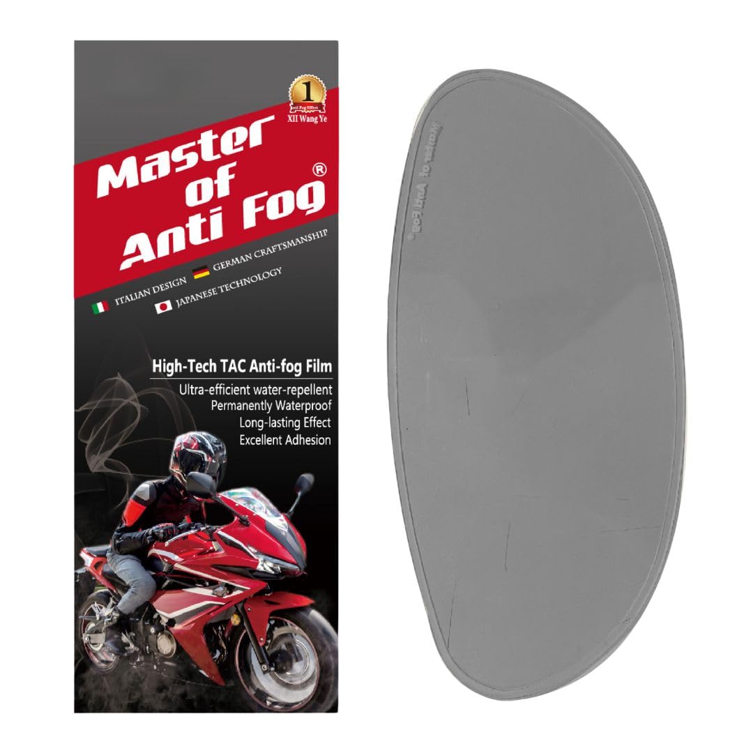 XII WY Universal-Motorradhelm-Schild, Anti-Fog-Folie, UV400, polarisiert, graue Farbe, Visierlinseneinsatz, beschlagfest,11.5cm X 24 cm von XII WANG YE