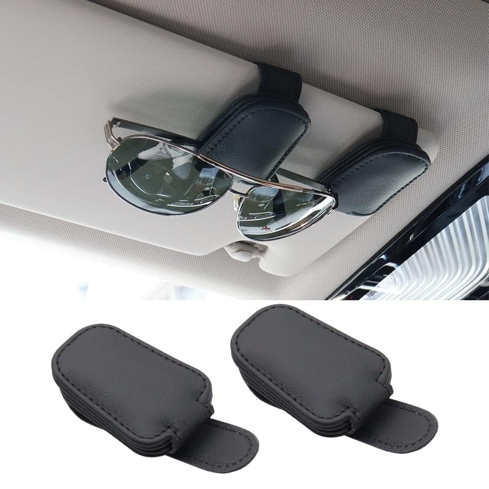 Brillenhalter für Auto Sonnenblende Sonnenbrillen Halterung für BMW 4er Coupé/Cabrio 1 (I) F32/F33 I 2013-2020 Auto Visier Zubehör Sunglasses Aufbewahrung Holders, 2 Stück,A von XILUOWUDI