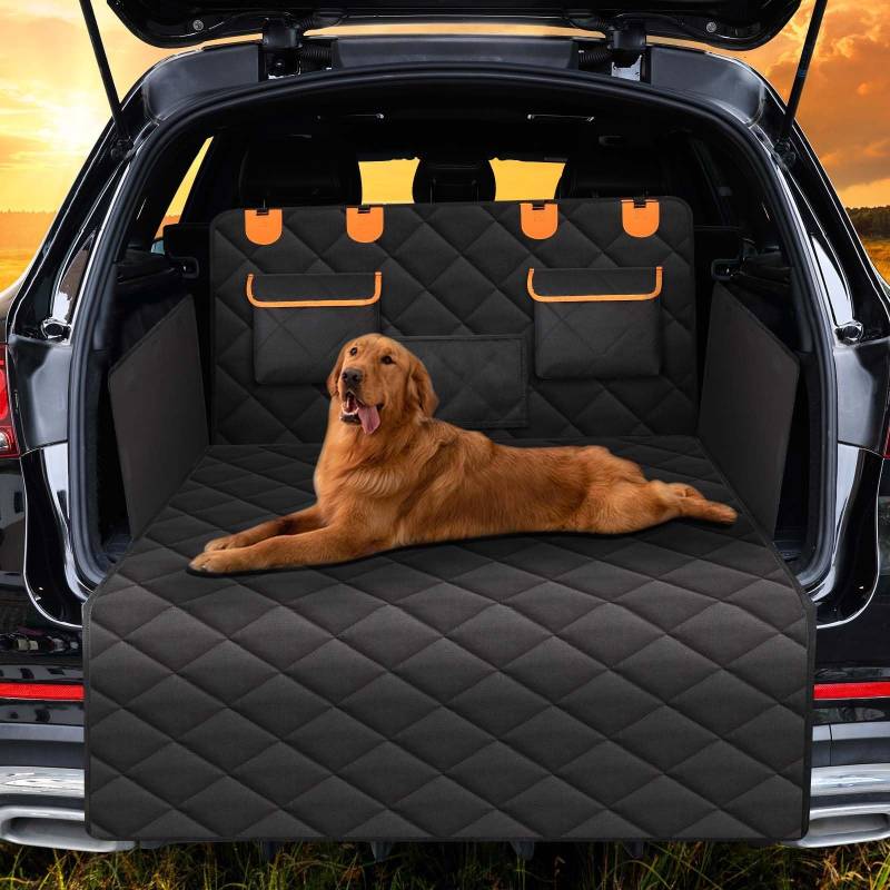 Hundedecke Auto Kofferraum Schutzmatte für BMW X5 3 (III) F15 I 2013-2018, Hund Reise Transport Kofferraumschutz mit Stoßstangenschutz Wasserdicht Kratzfest von XILUOWUDI