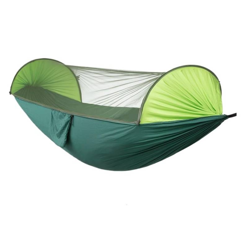 Hängematte Im Freien Automatische Schnell Öffnende Moskitonetz-Hängematte, Camping, Outdoor-Sonnenschutz, Anti-Mücken-Hängematten-Zelt, Innenschaukel Hängematte(Green) von XIMINGHE