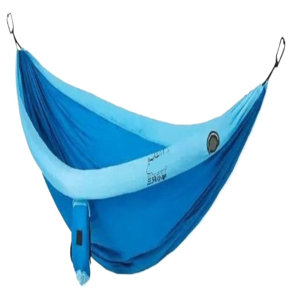 Hängematte Im Freien Doppelte Aufblasbare Hängematte, Outdoor-Schaukel, Anti-Überschlag, Outdoor-Camping, Outdoor, Mückensicher Und Langlebig Hängematte(Blue,B) von XIMINGHE