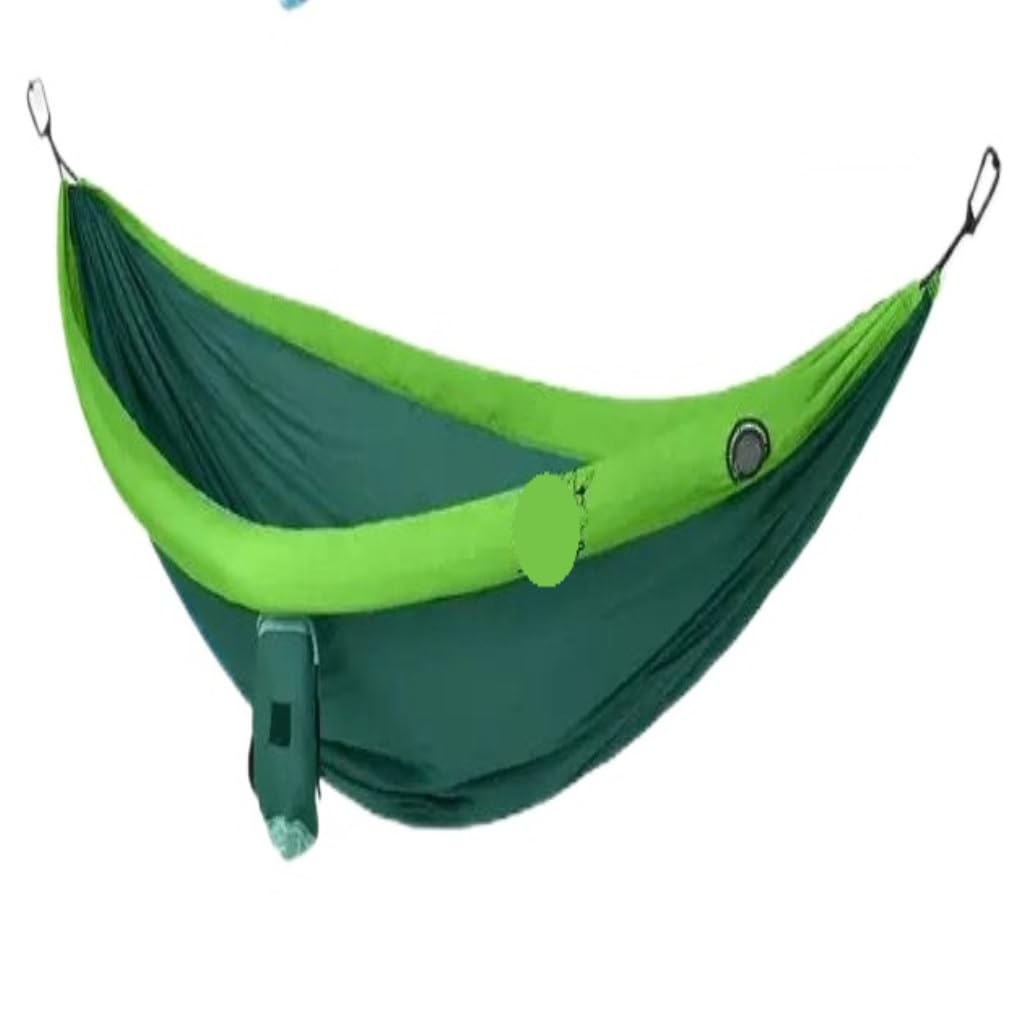 Hängematte Im Freien Doppelte Aufblasbare Hängematte, Outdoor-Schaukel, Anti-Überschlag, Outdoor-Camping, Outdoor, Mückensicher Und Langlebig Hängematte(Green,B) von XIMINGHE