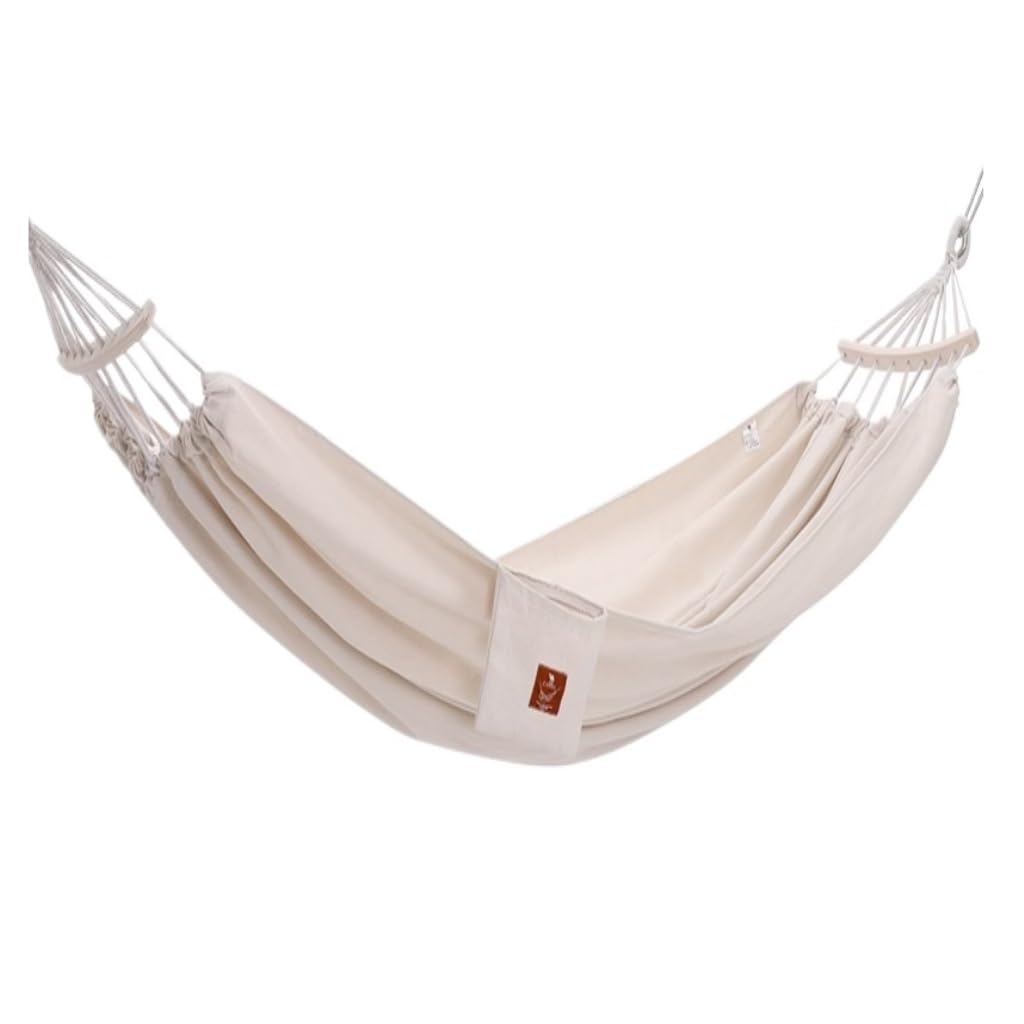 Hängematte Im Freien Doppelte Outdoor-Hängematte, Schaukel for Erwachsene, Dick, Anti-Überschlag, Schlafzimmer, Schlafzimmer, Hängesessel, Camping, Große Hängematte Hängematte(White) von XIMINGHE