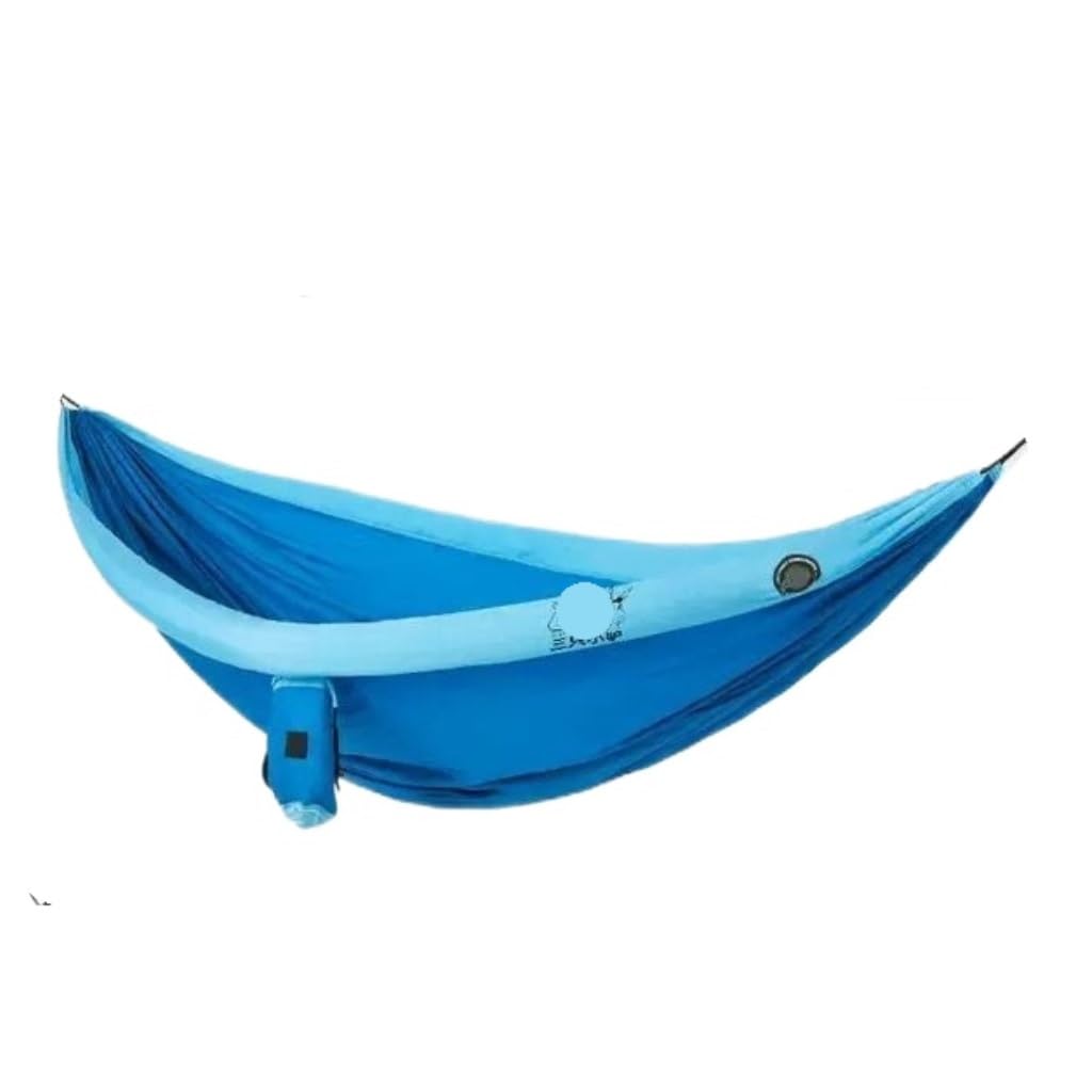 Hängematte Im Freien Einzel-Doppel-aufblasbare Hängematte im Freien, Schaukel for Erwachsene, Anti-Überschlag, Outdoor-Camping, Anti-Mücken, langlebig Hängematte(Blue,A) von XIMINGHE