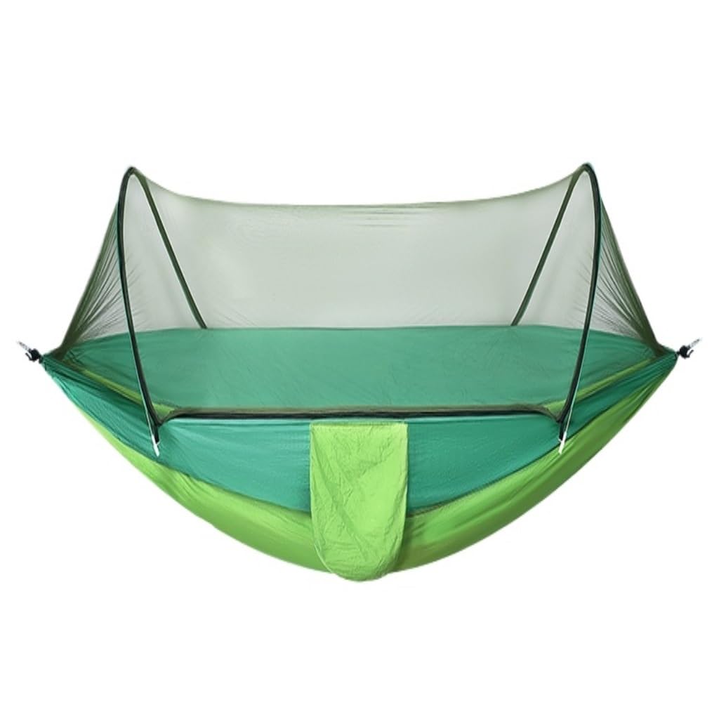 Hängematte Im Freien Hängematte Im Freien, Anti-Mücken- Und Insektenschutz, Tragbare Schaukel, Outdoor-Camping, Camping Mit Moskitonetz, Niedlich Hängematte(Green,S) von XIMINGHE