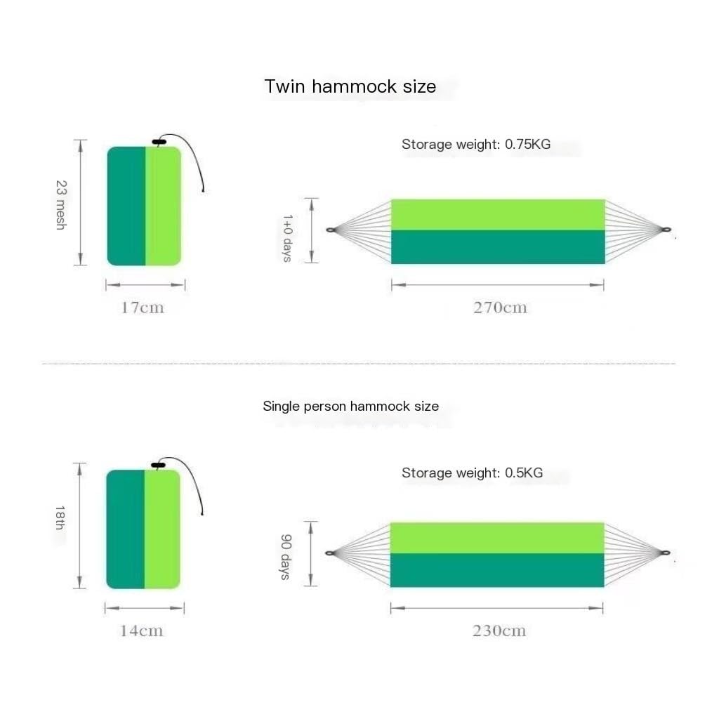 Hängematte Im Freien Hängematte Im Freien Schlafen Doppel Anti-Rollover Mit Moskito Net Hof Camping Verdickte Indoor Hause Schaukel Hängematte(Green,B) von XIMINGHE