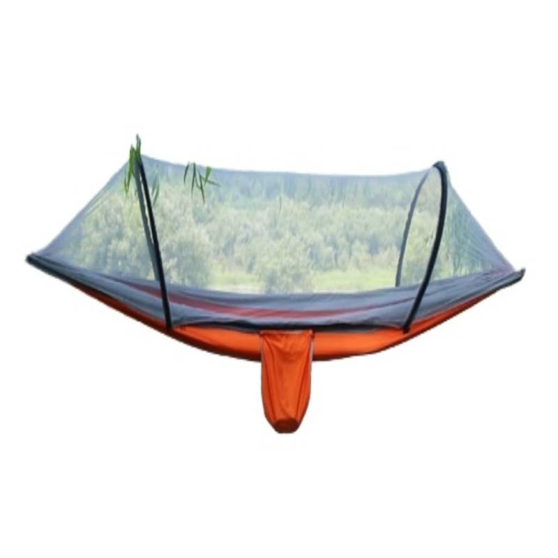 Hängematte Im Freien Hängematte Outdoor Camping Einzel- Und Doppel-Anti-Rollover 210T Nylon Spinning Pole Anti-Moskito-Hängematte Hängematte(D) von XIMINGHE