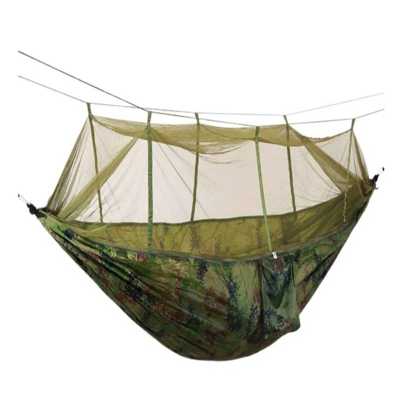 Hängematte Im Freien Moskitonetz Hängematte Doppel Outdoor Anti-Moskito Fallschirm Stoff Schaukel Outdoor Schlafen Hängen Baum Camping Hängematte(A) von XIMINGHE