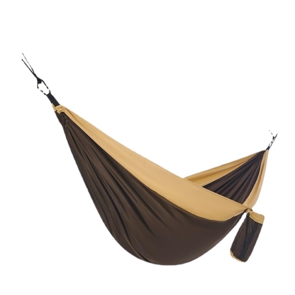 Hängematte Im Freien Outdoor Camping Hängematte Schaukel Anti-Rollover Tragbare Hängenden Korb Verdickt Outdoor Doppel Hängen Hängematte(Brown) von XIMINGHE