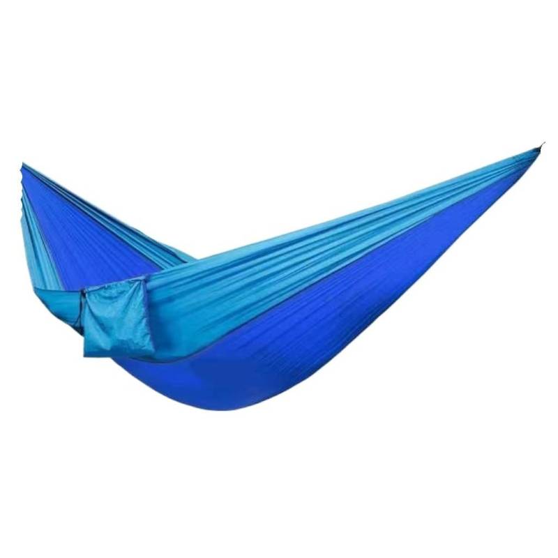 Hängematte Im Freien Outdoor Einzel Hängematte Anti-Rollover Outdoor Tragbare Camping Hängen Stuhl Doppel Fallschirm Stoff Hängematte Hängematte(Blue) von XIMINGHE