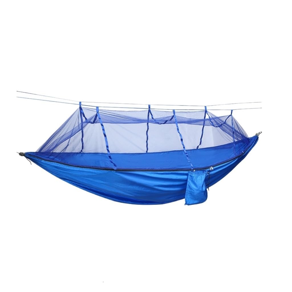 Hängematte Im Freien Outdoor-Fallschirm-Großhandels-Hängematte Mit Moskitonetz, Anti-Moskito-Nylon-Einzel-Doppel-Camping-Hängematte Hängematte(Blue) von XIMINGHE