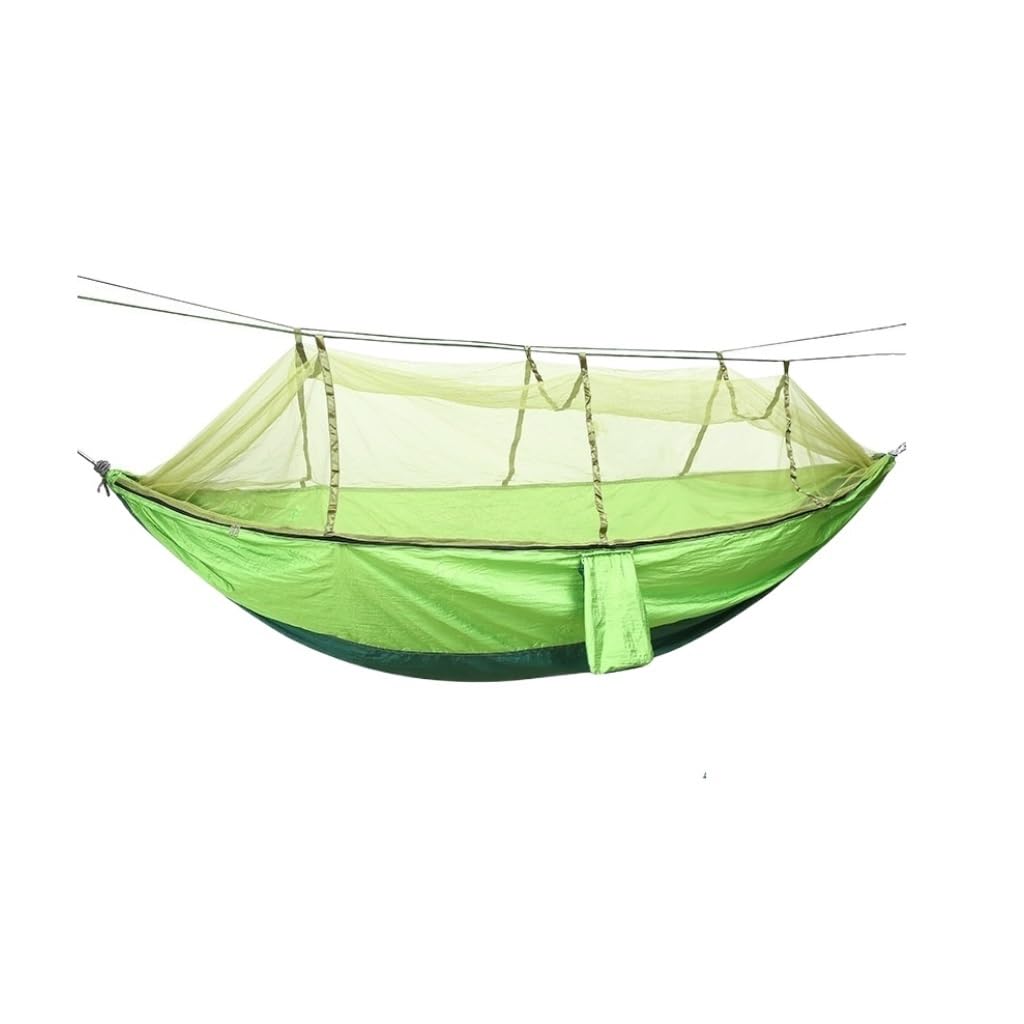 Hängematte Im Freien Outdoor-Fallschirm-Großhandels-Hängematte Mit Moskitonetz, Anti-Moskito-Nylon-Einzel-Doppel-Camping-Hängematte Hängematte(Green) von XIMINGHE