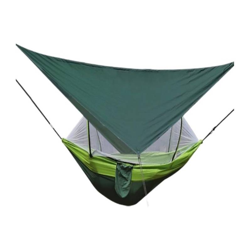 Hängematte Im Freien Outdoor Hängematte Camping Anti-Rollover mit Moskitonetz Camping Schlafschaukel magische Doppel tragbar Hängematte(Green,A) von XIMINGHE