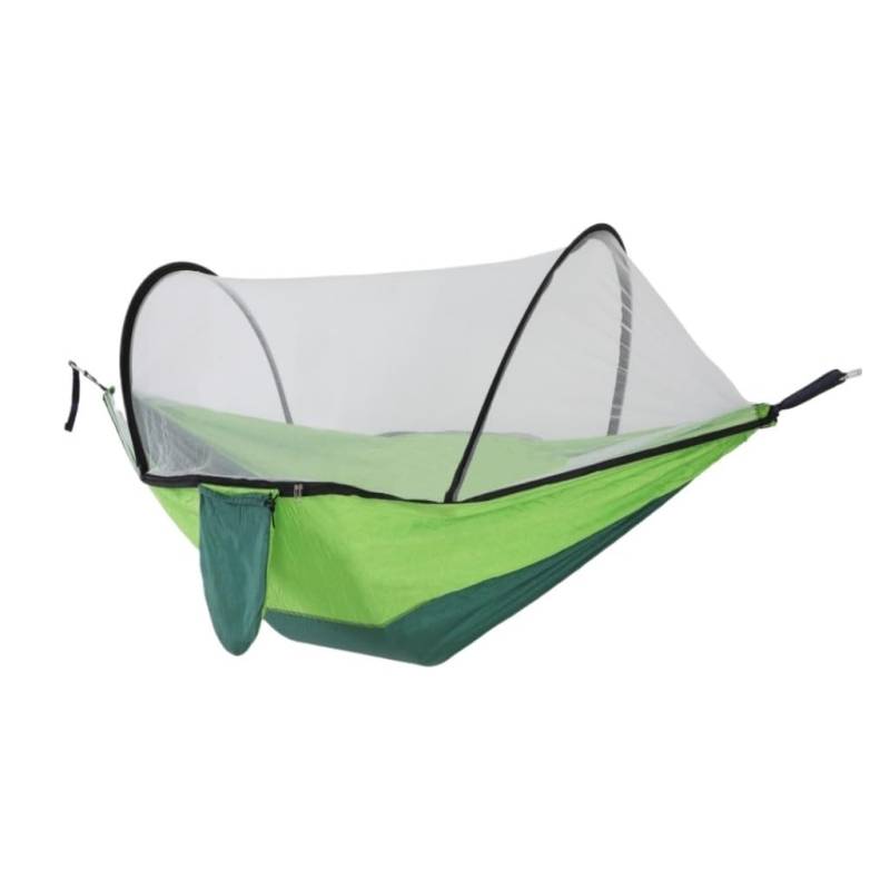 Hängematte Im Freien Outdoor-Moskitonetz-Hängematte, Anti-Überschlag, Camping, Einzel- Und Doppelstange Mit Moskitonetz, Verschlüsseltes Netz Hängematte(Green) von XIMINGHE