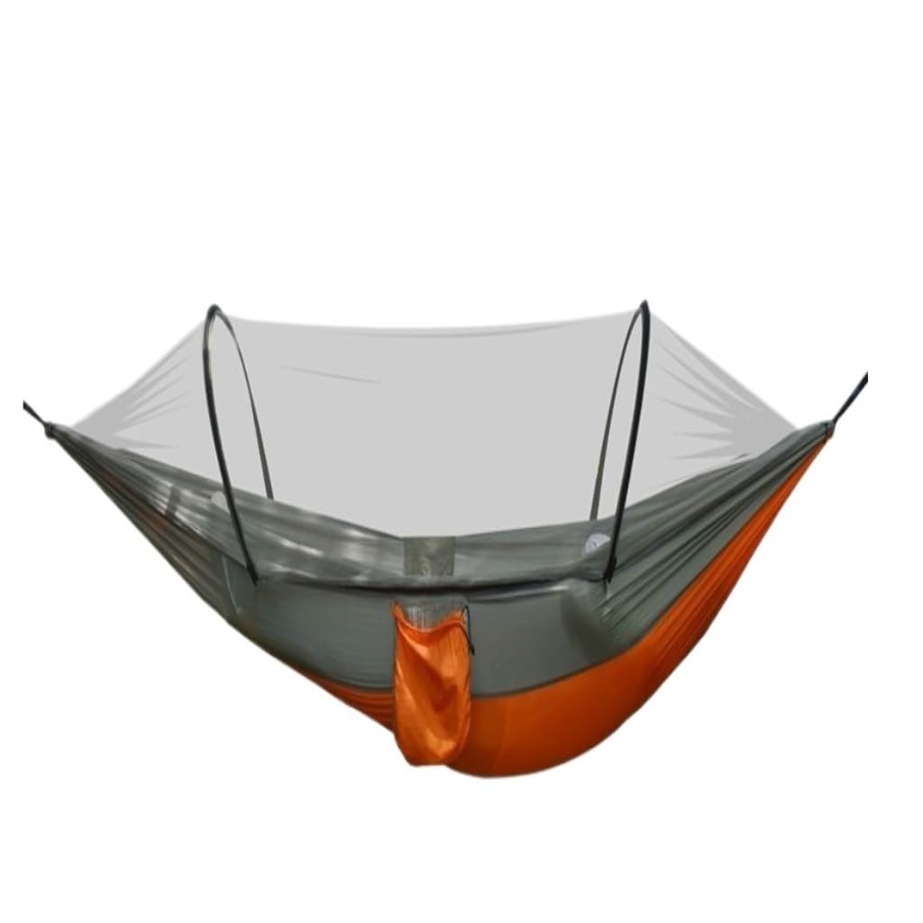 Hängematte Im Freien Vollautomatische, Schnell Öffnende Moskitonetz-Hängematte for Den Außenbereich, Einzel- Und Doppel-Camping-Moskitonetz-Hängematte Hängematte(Orange) von XIMINGHE