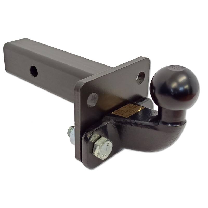 XIMPLIO Adapter Heavy Duty Einschub für AHK-Bock für US-Aufnahme 2“ US-Anhängerzugvorrichtung mit Lochbild 2 Loch - 90mm (mit 2 Loch schwarz) von XIMPLIO