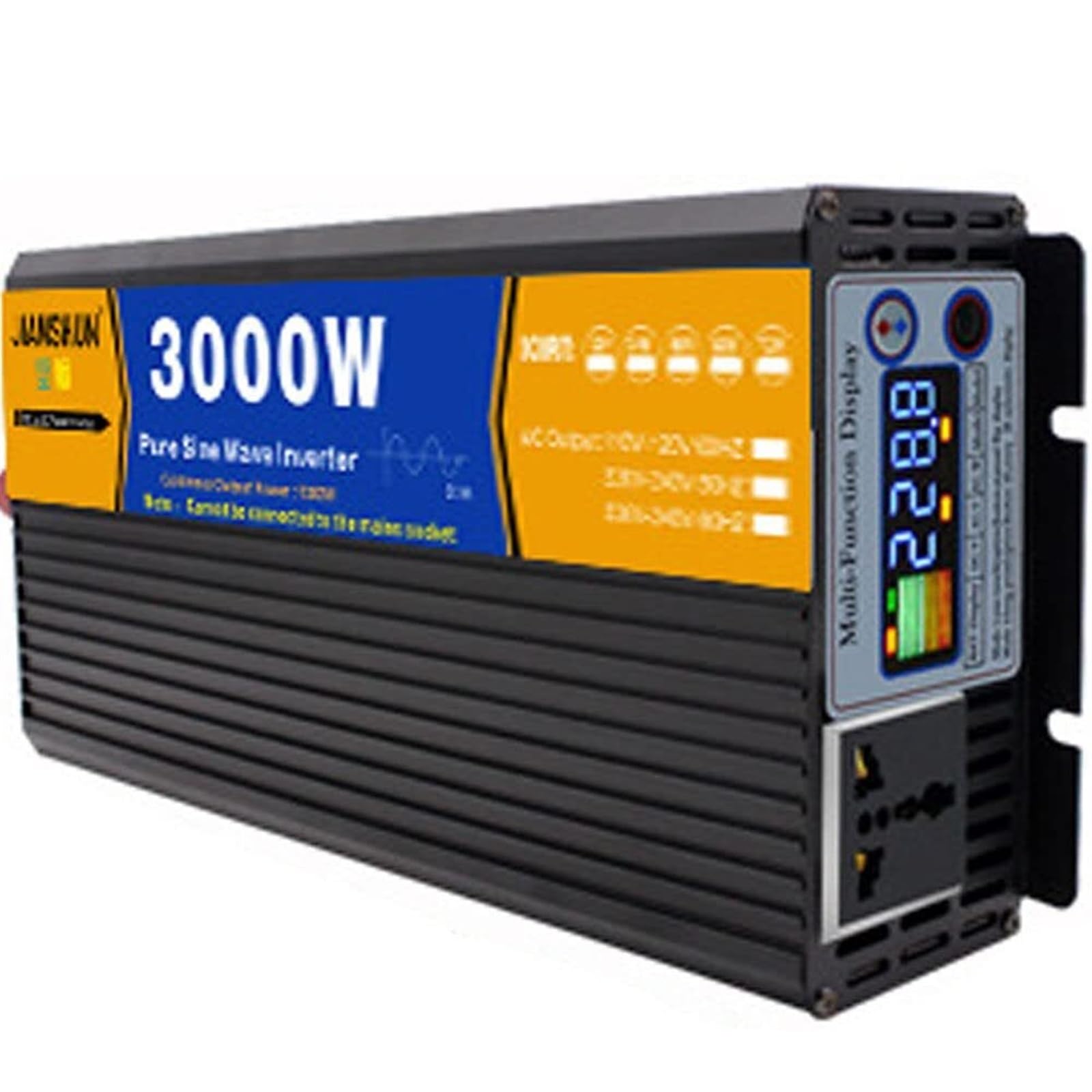 3000W 4000W 5000W Reiner Sinus Spannungswandler 12V 24V 48V 60V 72V auf 230V Wechselrichter Power Inverter mit Fernbedienung LED-Anzeige & AC Steckdosen für Auto, Wohnwagen, Boot, Camping(3000W,48Vto1 von XINGSHANG