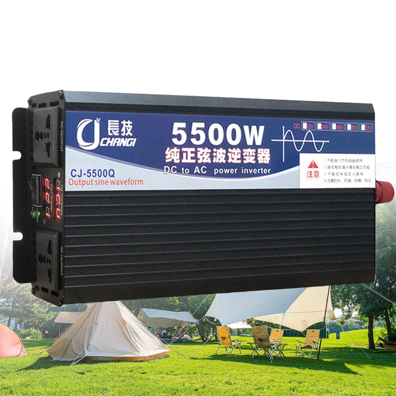 3500W 5000W 5500W 6000W 8000W Reiner Sinus KFZ Wechselrichter DC 12V 24V 48V 60V 72V to AC 230V Spannungswandler Pure Sine Wave Power Inverter Konverter Voltage Converter Adapter Transformator(5500W,4 von XINGSHANG