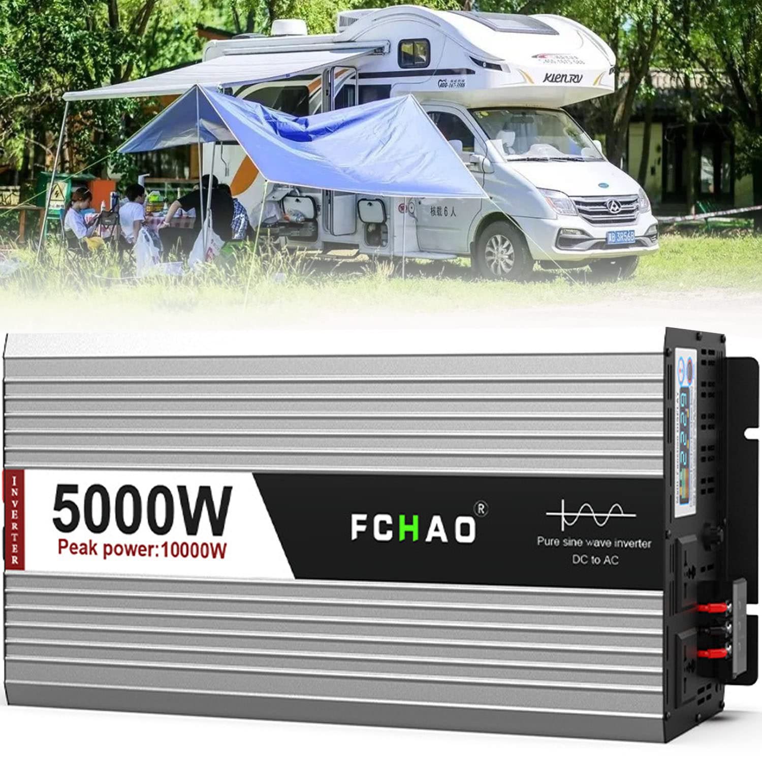 5000W 6000W 8000W 10000W Reiner Sinus Wechselrichter Spitzenleistung 12V 24V 48V auf 230V 240V Auto Spannungswandler Kfz Inverter Umwandler Stromwandler Konverter Voltage Converter Transformator(5000W von XINGSHANG