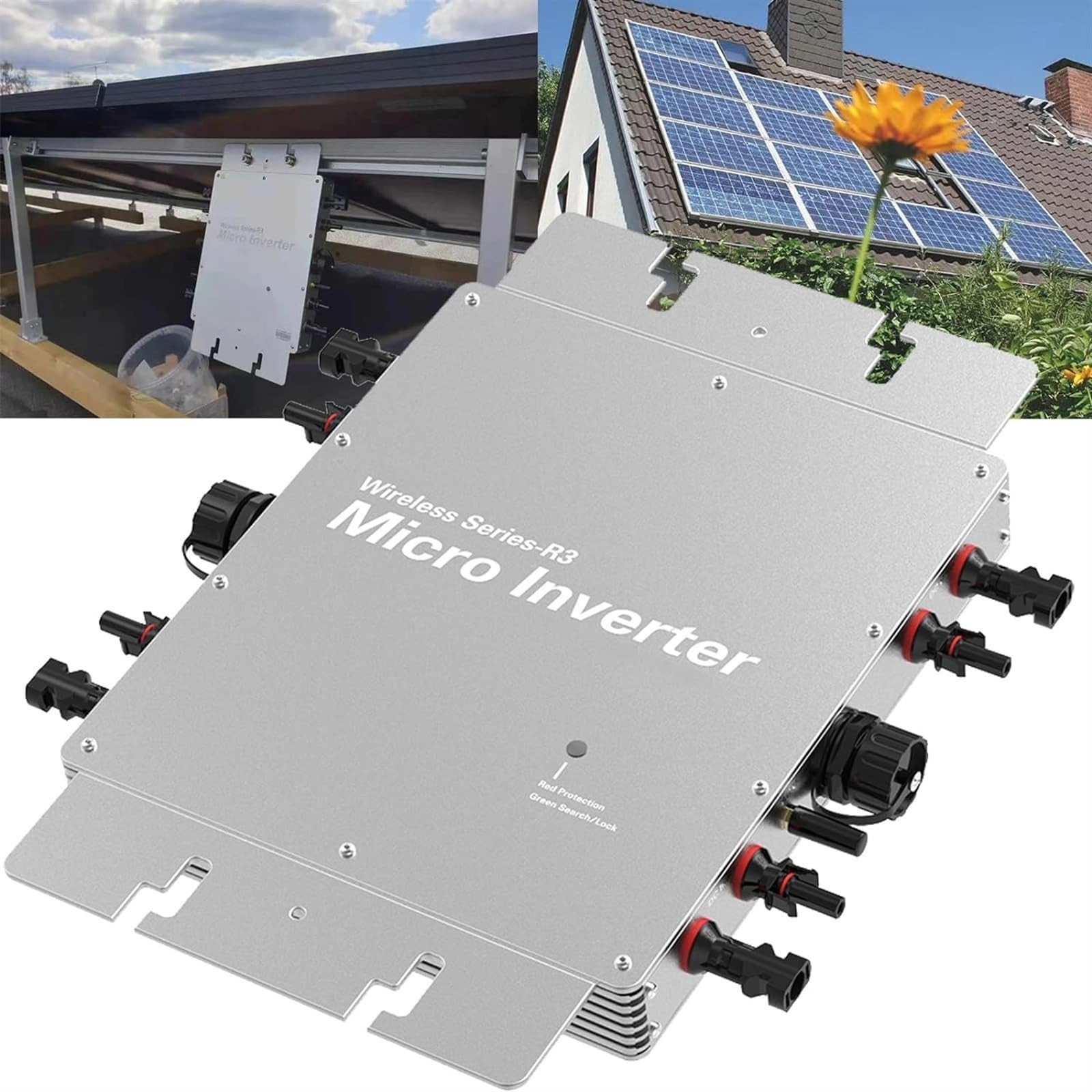 PV Micro Solar Wechselrichter Inverter 2800W Balkonkraftwerk, PV Wechselrichter MPPT Grid tie Inverter mit WiFi Handy Überwachungssystem für Solarstromanlagen von XINGSHANG