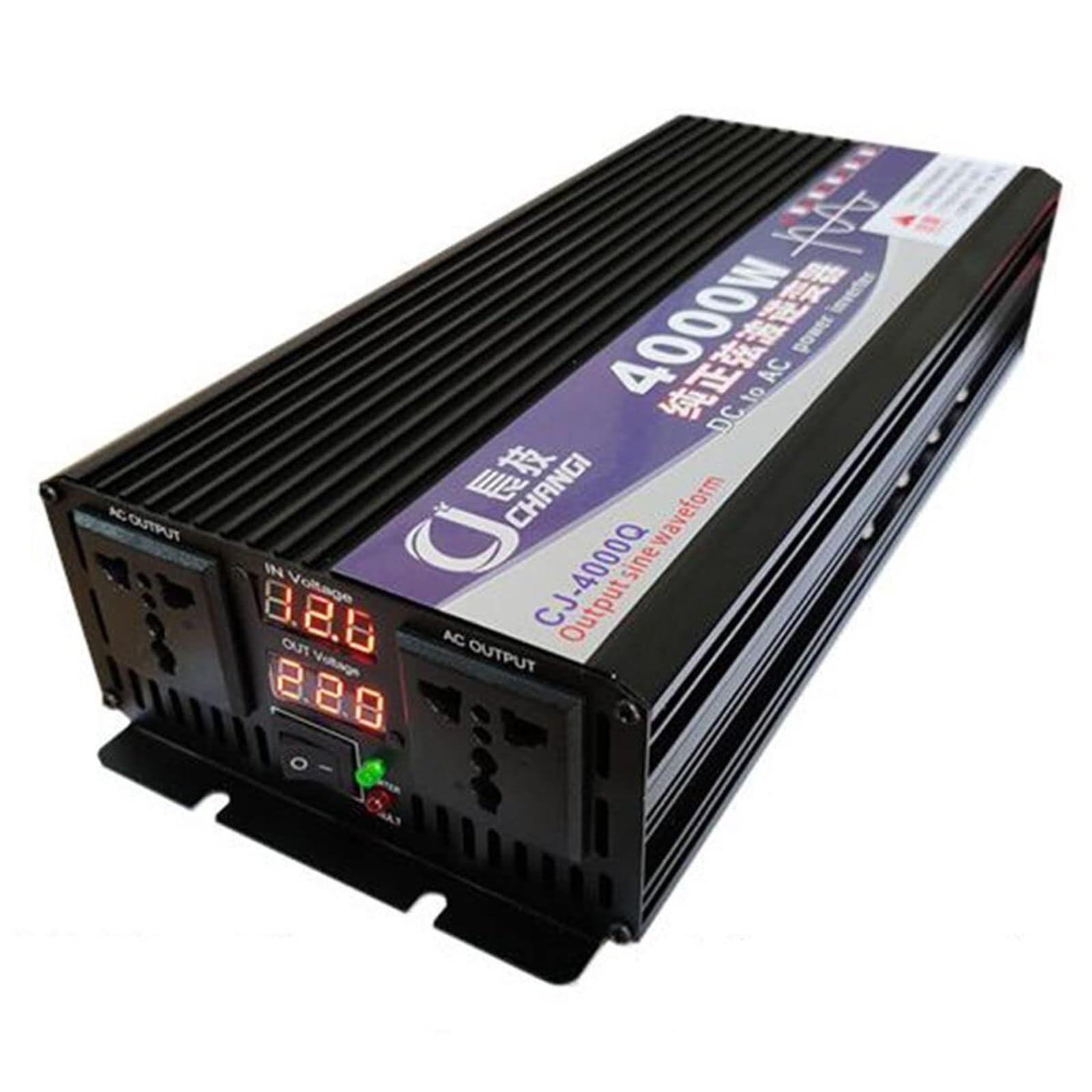 Pure Sine Wave Inverter 3500W 4000W 5000W 5500W Reiner Sinus Wechselrichter Auto Spannungswandler 12V 24V 48V 60V 72V auf 220V 230V KFZ Konverter Voltage Converter Transformator Adapter Umwandler(4000 von XINGSHANG