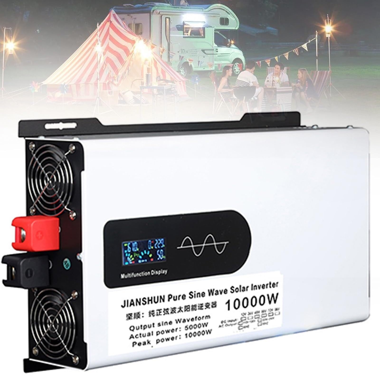 Pure Sine Wave Inverter 5000W 6000W 8000W 10000W 12000W Spannungswandler DC 12V 24V 48V 60V 72V 96V auf AC 110V/230V AC,Solar Power Inverter Konverter für Auto KFZ Wohnwagen LKW(10000W,48Vto220V) von XINGSHANG