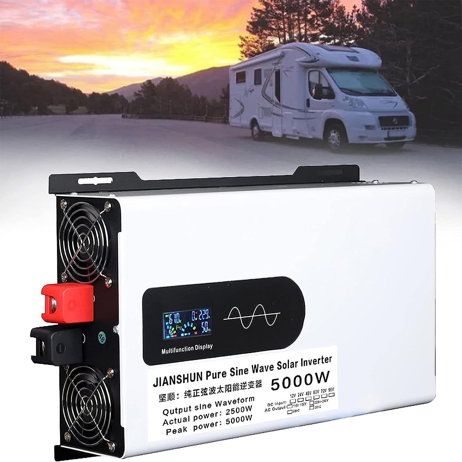 Reiner Sinus KFZ Wechselrichter 5000W 6000W 8000W 10000W 12000W Spannungswandler 12v 24v 48v 60v 72v 96v auf 220v 230v Pure Sine Wave Inverter Converter Auto konverter Adapter LKW (5000W,12Vto110V) von XINGSHANG