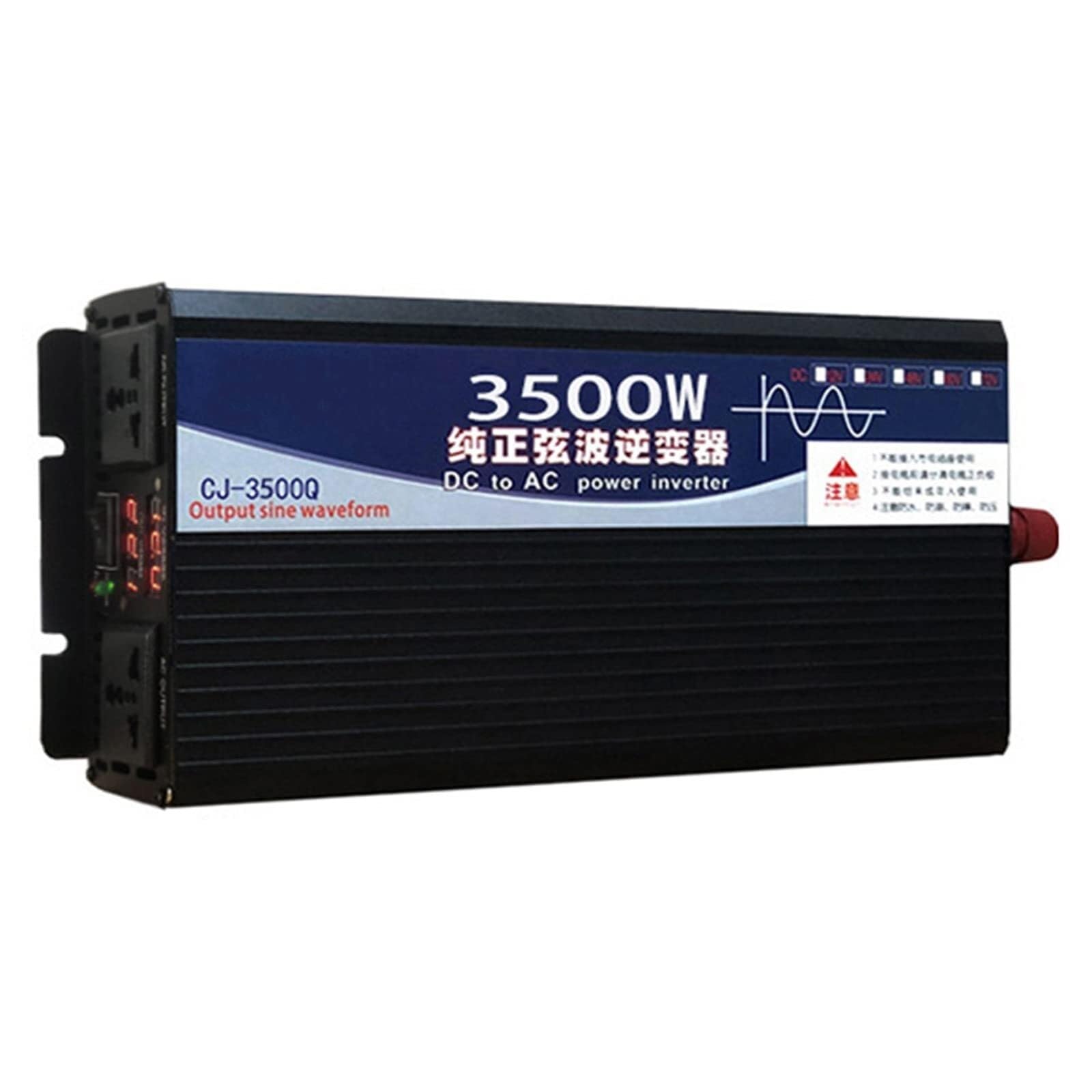 Reiner Sinus Wechselrichter 3500W 12V 24V 48V 60V 72V auf 230V 240V Auto Spannungswandler Umwandler Pure Sine Wave Inverter Konverter Voltage Converter Transformator Für Auto Camping Campon(12VTO110V) von XINGSHANG