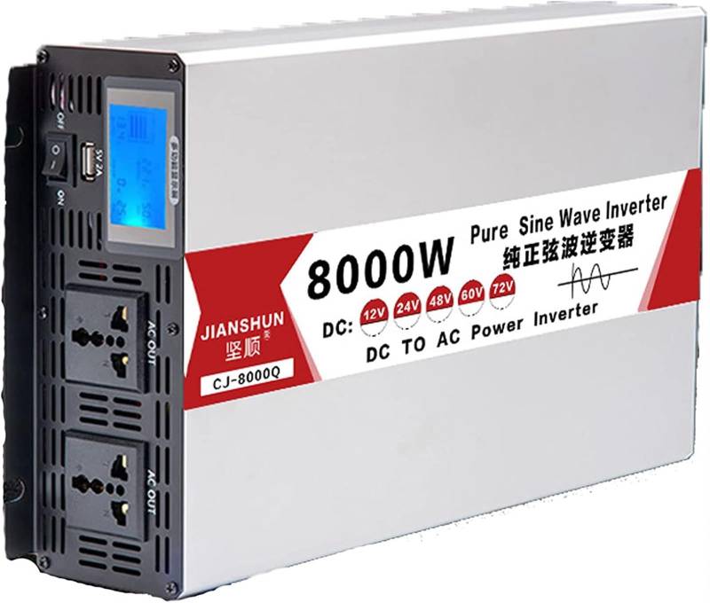 Reiner Sinus Wechselrichter 4000W 5000W 6000W 8000W DC 12V 24V 48V 60V 72V auf AC 230V KFZ Spannungswandler Power Inverter Konverter Voltage Converter Transformator mit LCD-Bildschirm für Wohnmobil(80 von XINGSHANG