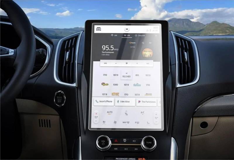 XINWELZ Kompatibel Mit Ford Für Edge Für Sync4 2021 2022 2023 2024 Auto-GPS-Navigationsbildschirm 12 Zoll Schutzfolie Aus Gehärtetem Glas Auto Navi-Schutzfolie von XINWELZ