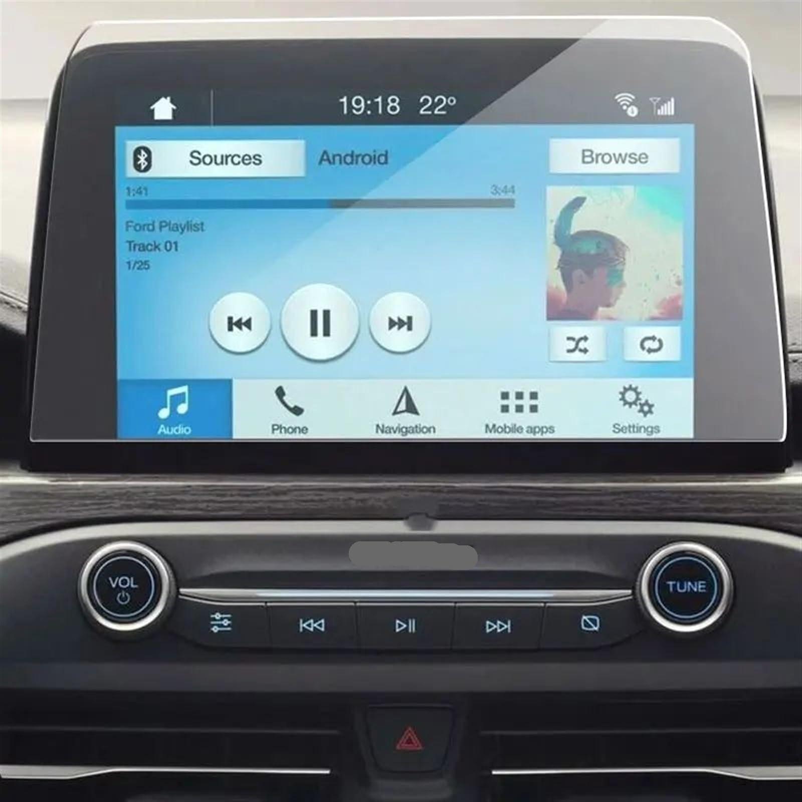 XINWELZ Kompatibel Mit Ford Für Focus 2019 2020 8 Zoll Auto GPS Navigation Displayschutzfolie Aus Gehärtetem Glas Auto Navi-Schutzfolie von XINWELZ