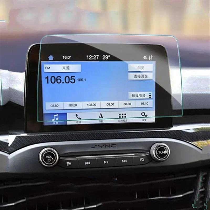 XINWELZ Kompatibel Mit Ford Für Focus MK4 2019 2020 Auto-GPS-Navigation, Displayschutzfolie Aus Gehärtetem Glas Auto Navi-Schutzfolie von XINWELZ