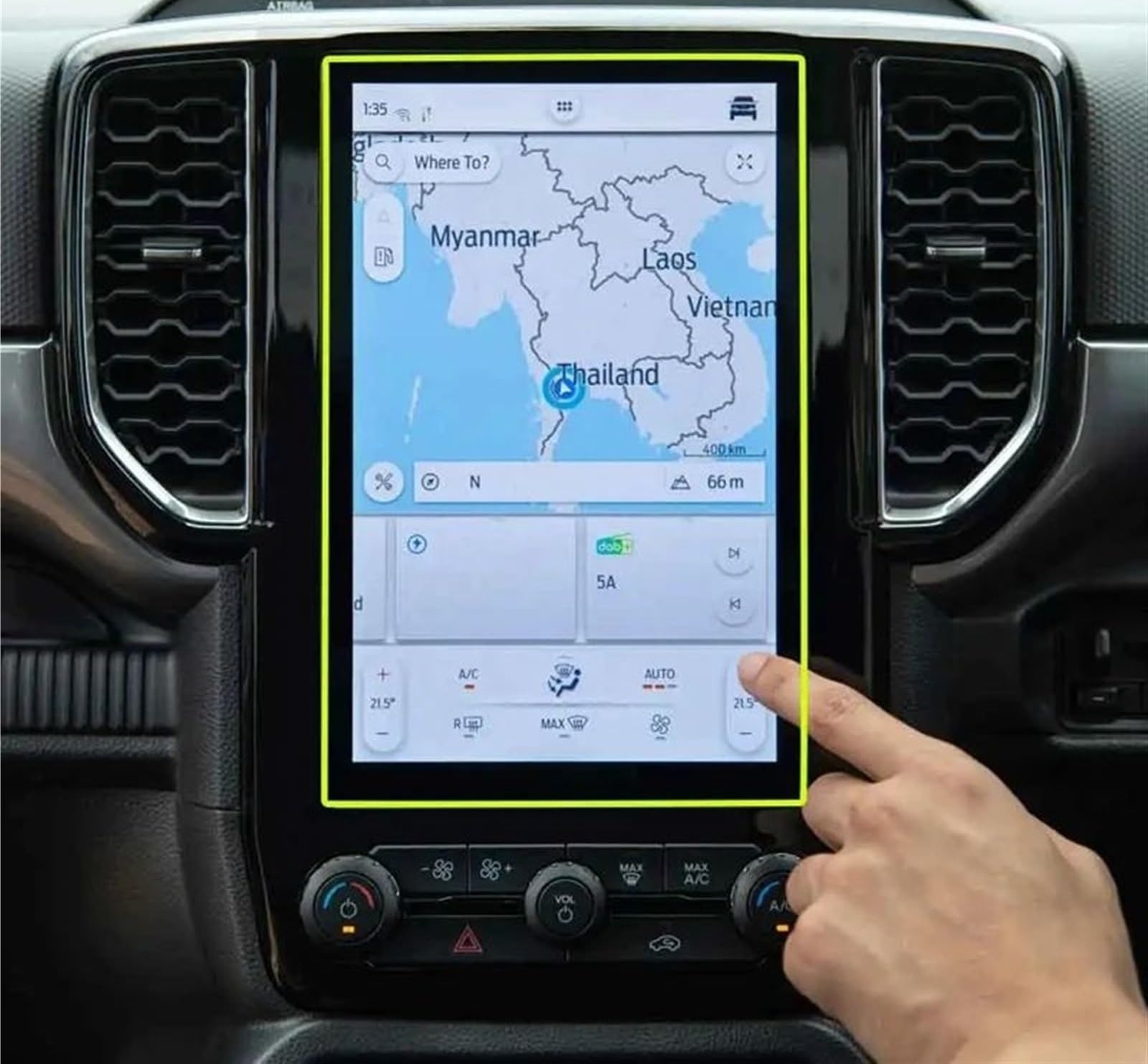 XINWELZ Kompatibel Mit Ford Für Ranger 2022 2023 12 Zoll Auto GPS Navigation LCD Bildschirm Gehärtetem Glas Displayschutzfolie Auto Navi-Schutzfolie von XINWELZ