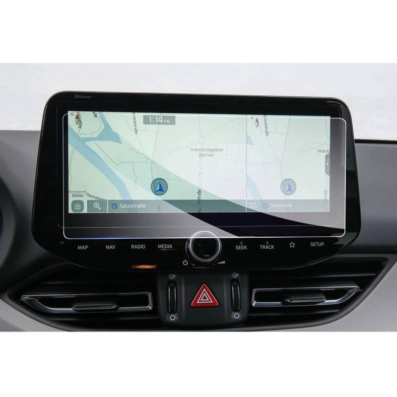 XINWELZ Kompatibel Mit Hyundai Für I30 2021 2022 10,25 Zoll Auto-GPS-Navigation Displayschutzfolie Aus Gehärtetem Glas Auto Navi-Schutzfolie von XINWELZ