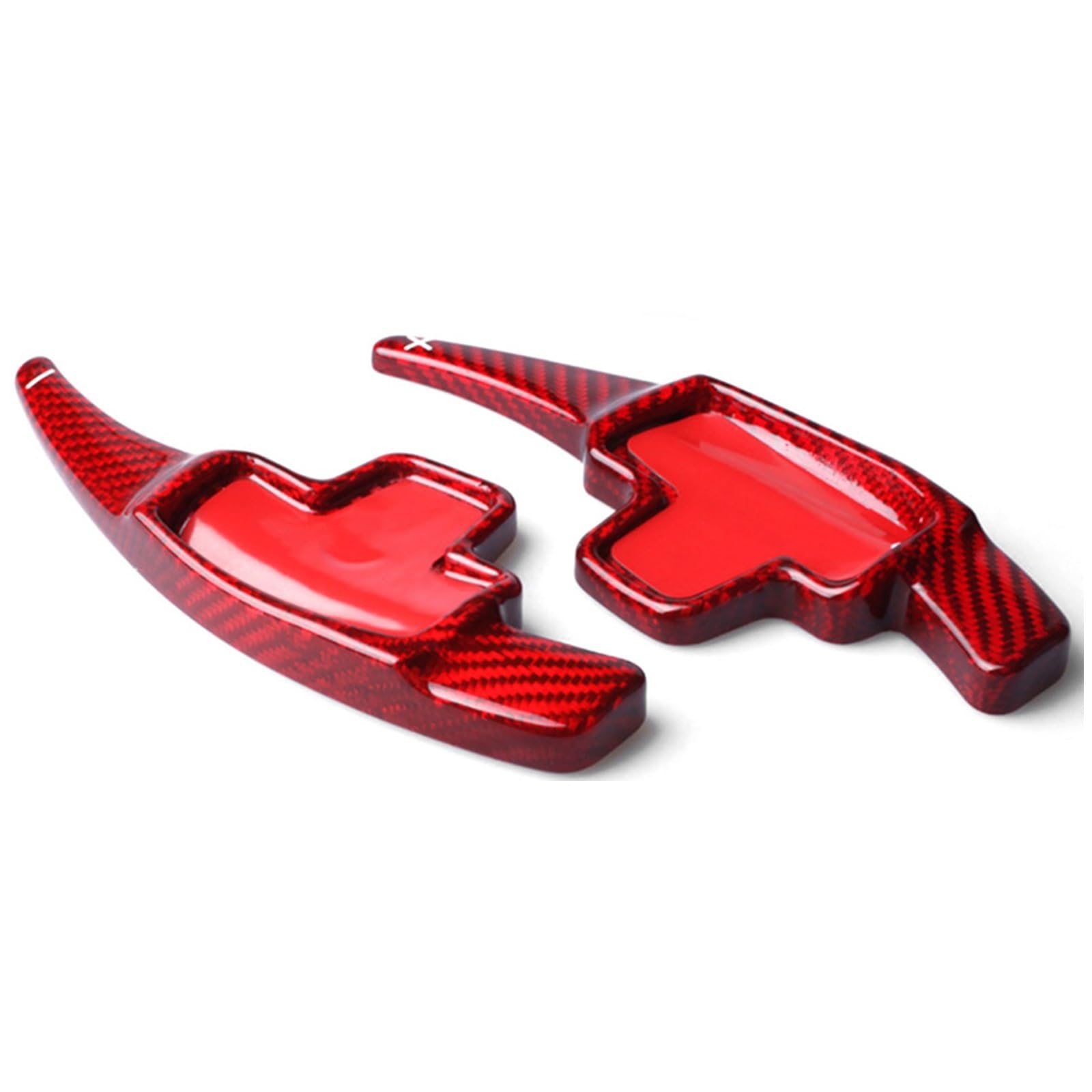 XINWELZ Shifter Paddles Kompatibel Mit Mercedes Für Benz Für CLA-Klasse C117 Für GLA-Klasse X156 2014, Lenkrad-Schaltwippenverlängerung Mit Kohlefasermuster(Red Carbon) von XINWELZ