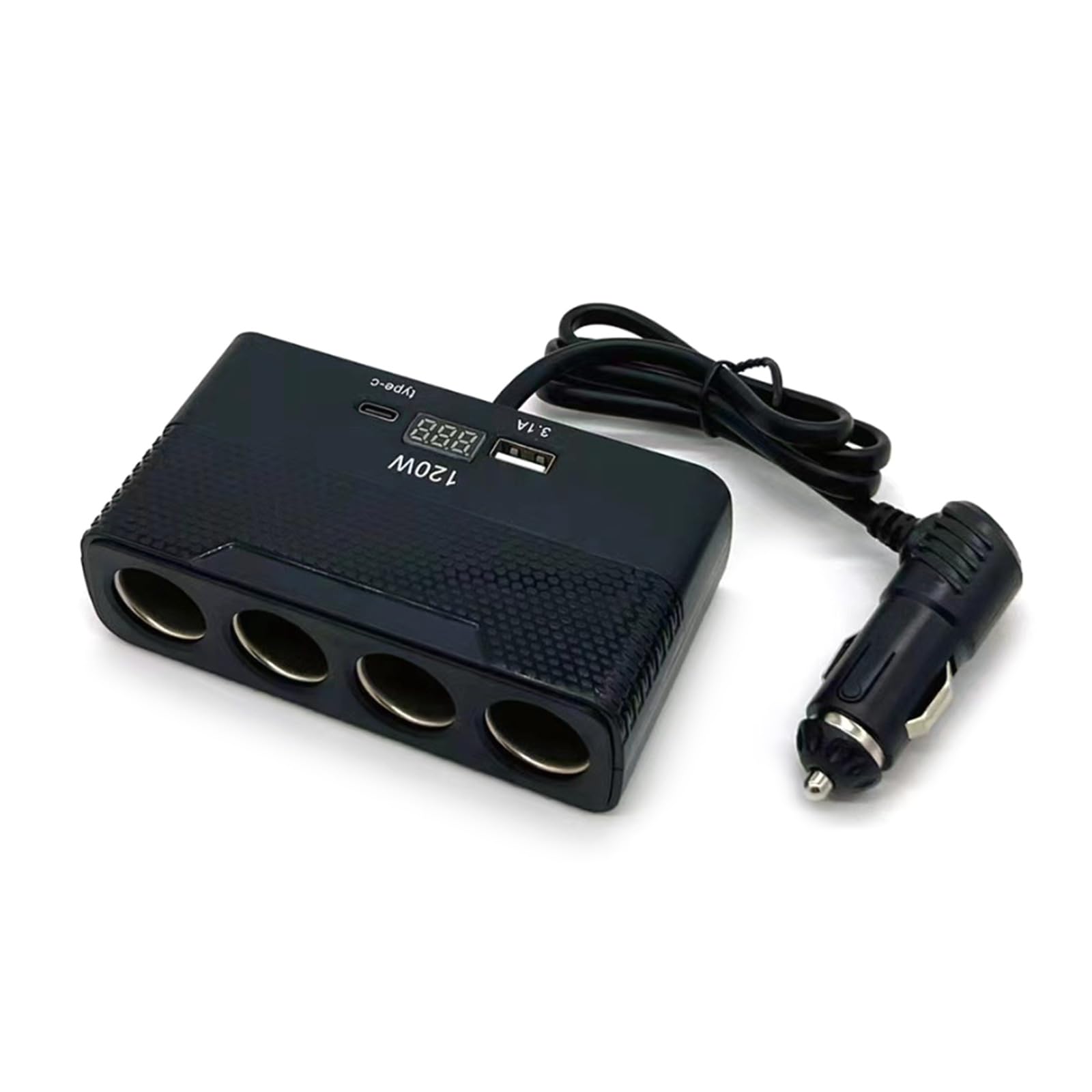 XINgjyxzk USB Ladeverlängerungskabel 120 W Leichterer Steckdosen Splitter Adapter Netzstecker Splitter 2 USB + 1 USB C PD Anschluss von XINgjyxzk