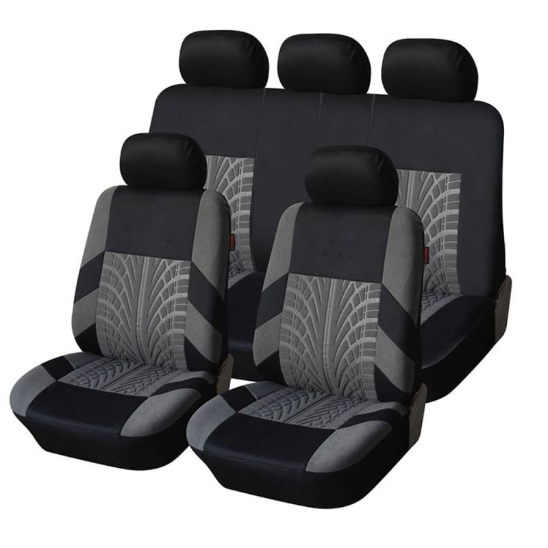 XIUDAM Auto Seat Covers Full Set für La-nd Ro-ver Defender 5seats 2020, Stoff Sitzbezug Autositzbezüge Atmungsaktiv Bequem Rutschfester Auto Sitzbezüge Innenraum Zubehör von XIUDAM