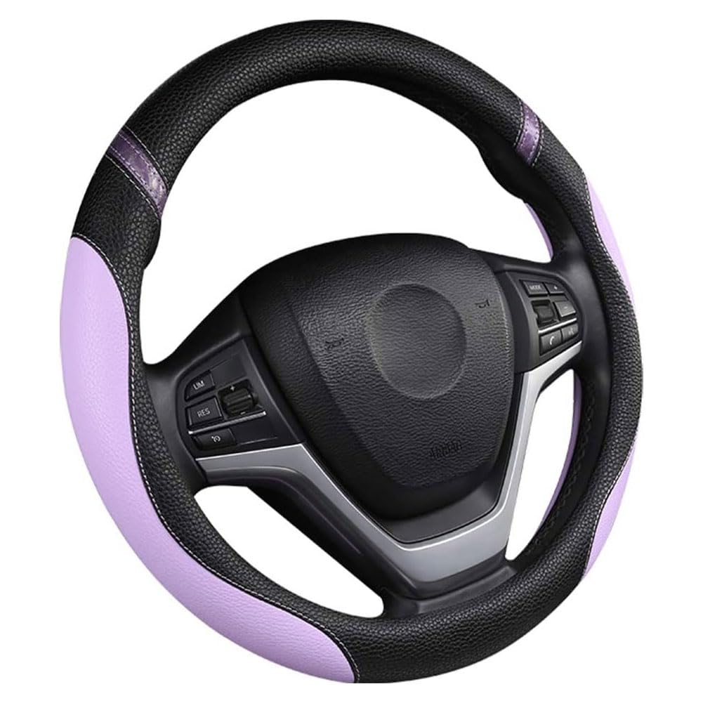 Lenkradbezug Auto Leder für Alfa Romeo Giulietta 2010-2021, Lenkradhülle Lenkradabdeckung Anti Rutsch Lenkradschutz Bequem Innenraum Autozubehör,C/Purple von XIULANJIAYOU