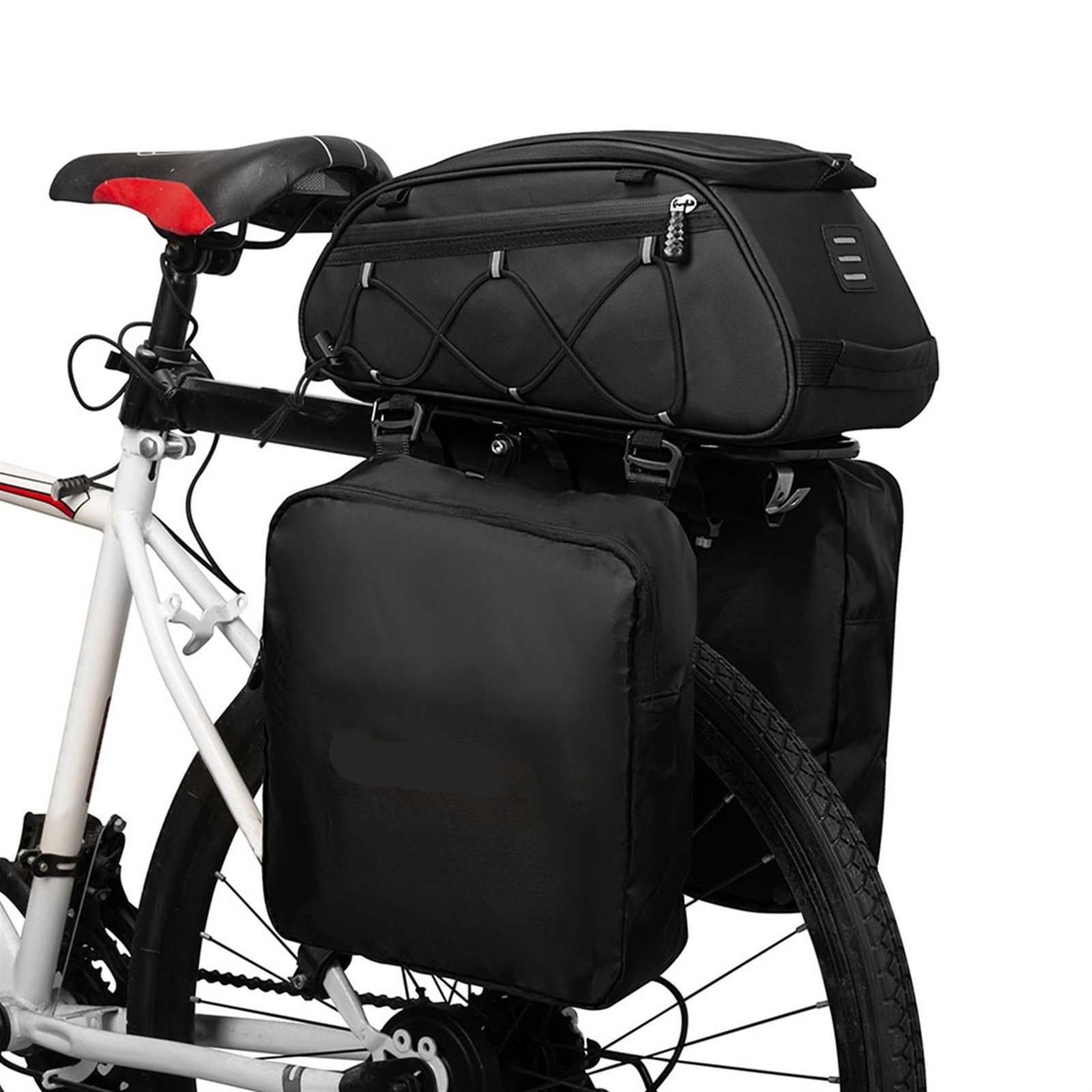 Fahrradtasche 3-in-1-Fahrradgepäckträgertasche, Kofferraumtasche, wasserdichte Fahrrad-Rücksitztasche, Kühltasche mit 2 seitlichen Hängetaschen, Fahrrad-Frachtgepäcktasche Fahrradtaschen für Gepäckträ von XIUsheUA