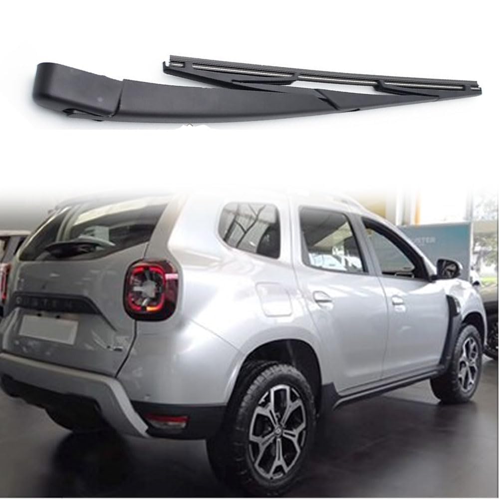 Heckwischerarm Heckscheibenwischer für dacia duster mk2 2017-2023, Hinterer Scheibenwischerarm und Blatt Set Gummi Reinigungsfenster Ersatzteile von XIXIYAN