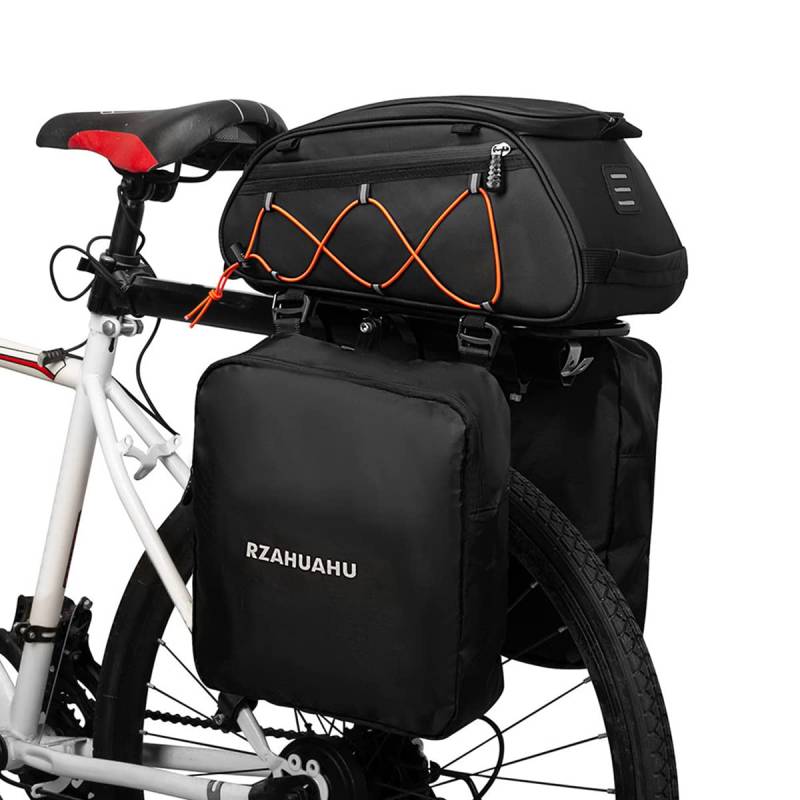 XIYINLI 3-in-1-Fahrradträgertasche, wasserdichte Fahrrad-Rücksitztasche, Kühltasche mit 2 seitlichen Hängetaschen, Radfahren, Gepäcktasche, Pannier-Umhängetasche von XIYINLI