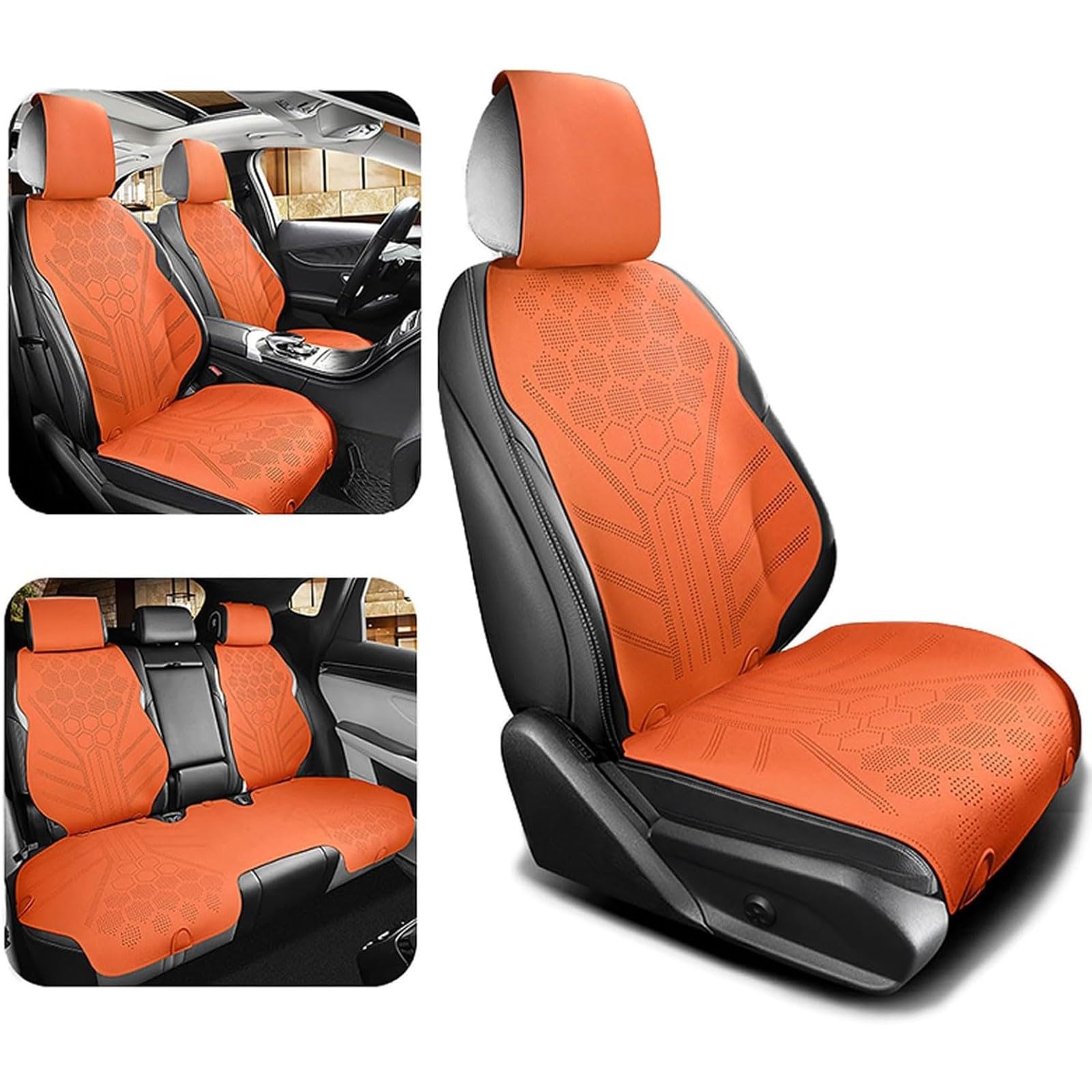 XIYOUJI Autositzkissen für 𝖠ston Martin DB9/Vanquish 5-Sitzer Autositzbezug Wildleder Sitzkissen Atmungsaktiv Bequem Anti-Rutsch Schutzkissen Alle Jahreszeiten Allgemein(Color:06,Size:DB9) von XIYOUJI