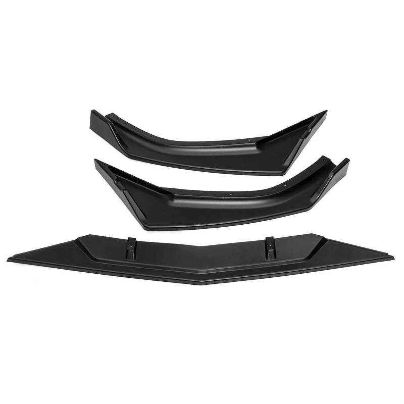 Auto Frontspoiler 3 Stück Auto-Frontstoßstangen-Lippensplitter Lippenspoiler-Diffusor-Spoiler-Abdeckungs-Ordnung Für Civic 2016 2017 2018 2019 Auto Front Bumper Lip Body Kit(Matte Black) von XJJLYQ