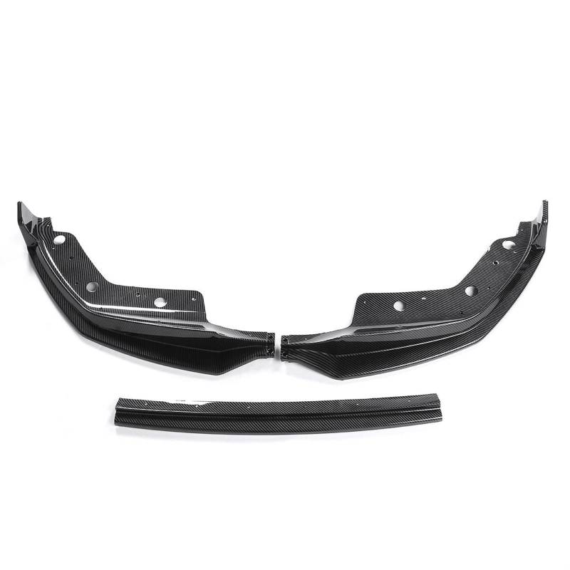 Auto Frontspoiler 3PCS Auto Vorderen Stoßfänger Lip Spoiler Splitter Diffusor Abnehmbare Körper Kit Abdeckung Schutz Für 3-Serie Für G20 2019 2020 Auto Front Bumper Lip Body Kit(Carbon Fiber Look) von XJJLYQ