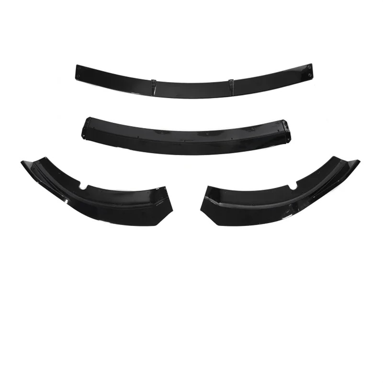 Auto Frontspoiler 4 Stücke Auto Vorderen Stoßfänger Lip Spoiler Splitter Körper Kit Für Dodge Für Ladegerät Für SRT 2015 2016 2017 2018 2019 2020 Auto Front Bumper Lip Body Kit(Glossy Black) von XJJLYQ