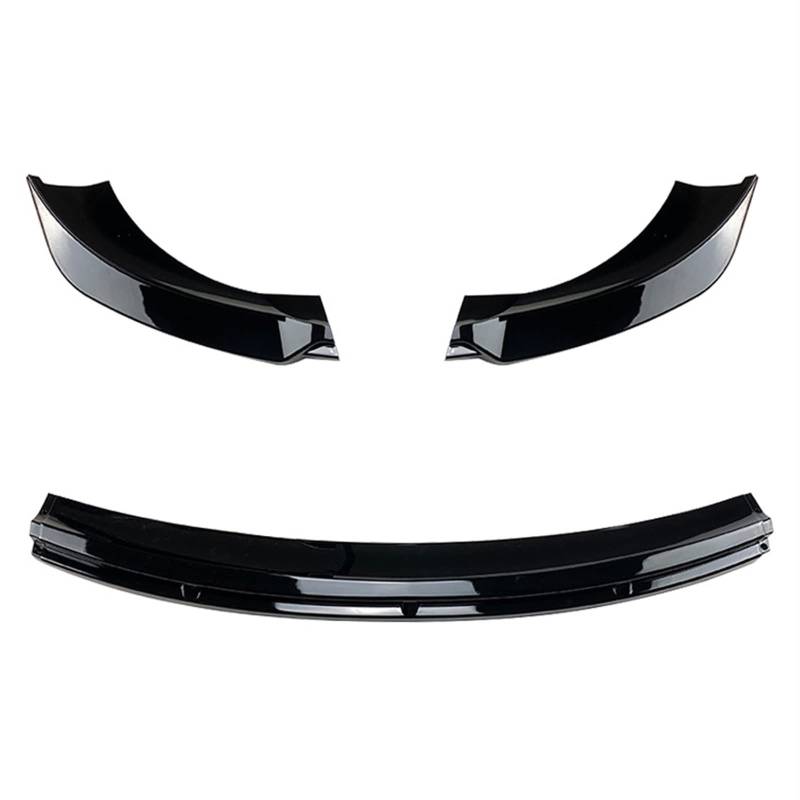 Auto Frontspoiler Auto Vorderen Stoßfänger Lip Spoiler Diffusor Splitter Körper Kit Abdeckung Schutz Trim Für Tesla Für Modell 3 2017 2018 2019 2020 2021 2022 Auto Front Bumper Lip Body Kit(Glossy bla von XJJLYQ