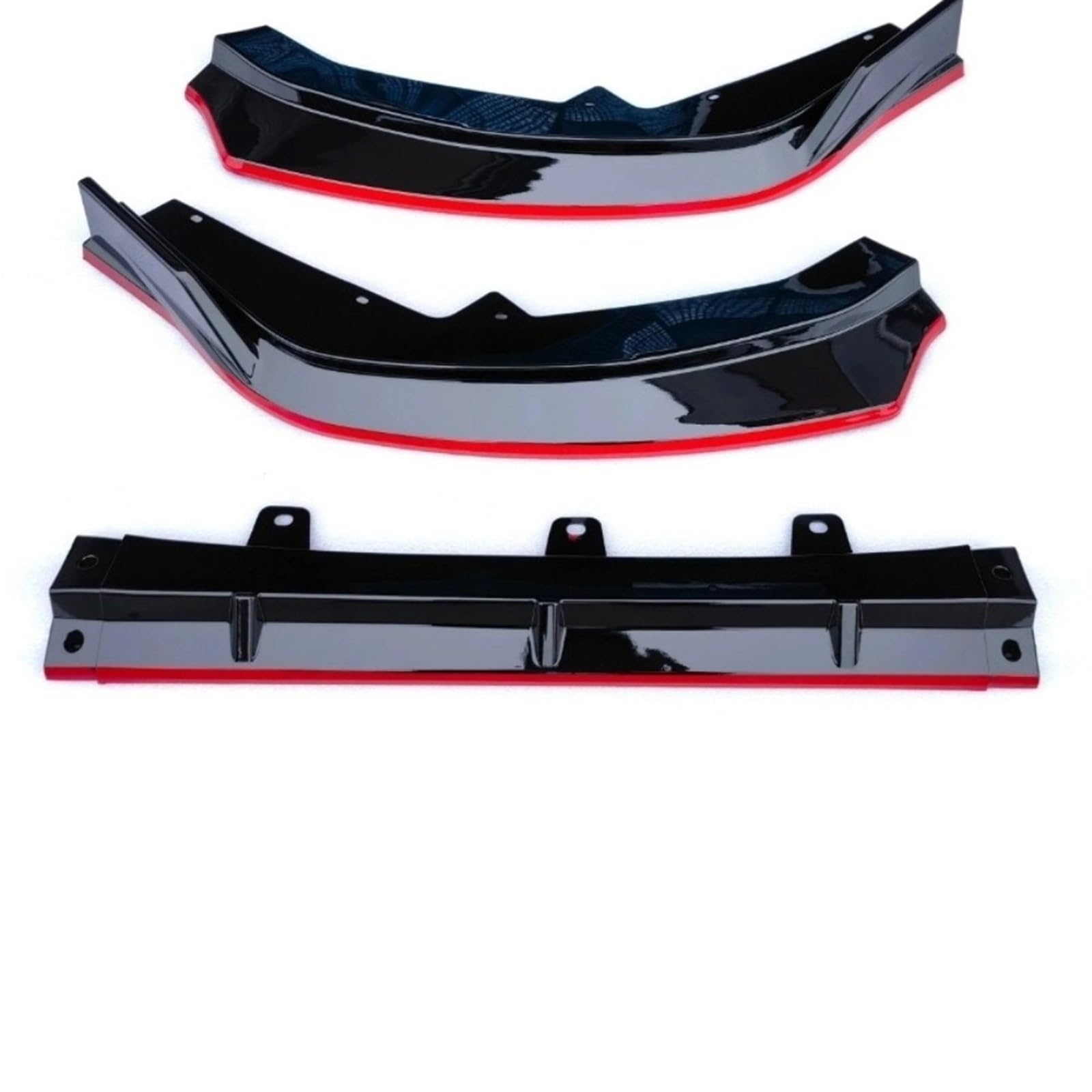 Auto Frontspoiler Spoiler Splitter Körper Kit Diffusor Protector Schutz Auto Zubehör Frontschürze Lippe Für Nissan Für Sentra Für Sylphy 2023 2024 Auto Front Bumper Lip Body Kit(Glossy Black Red) von XJJLYQ