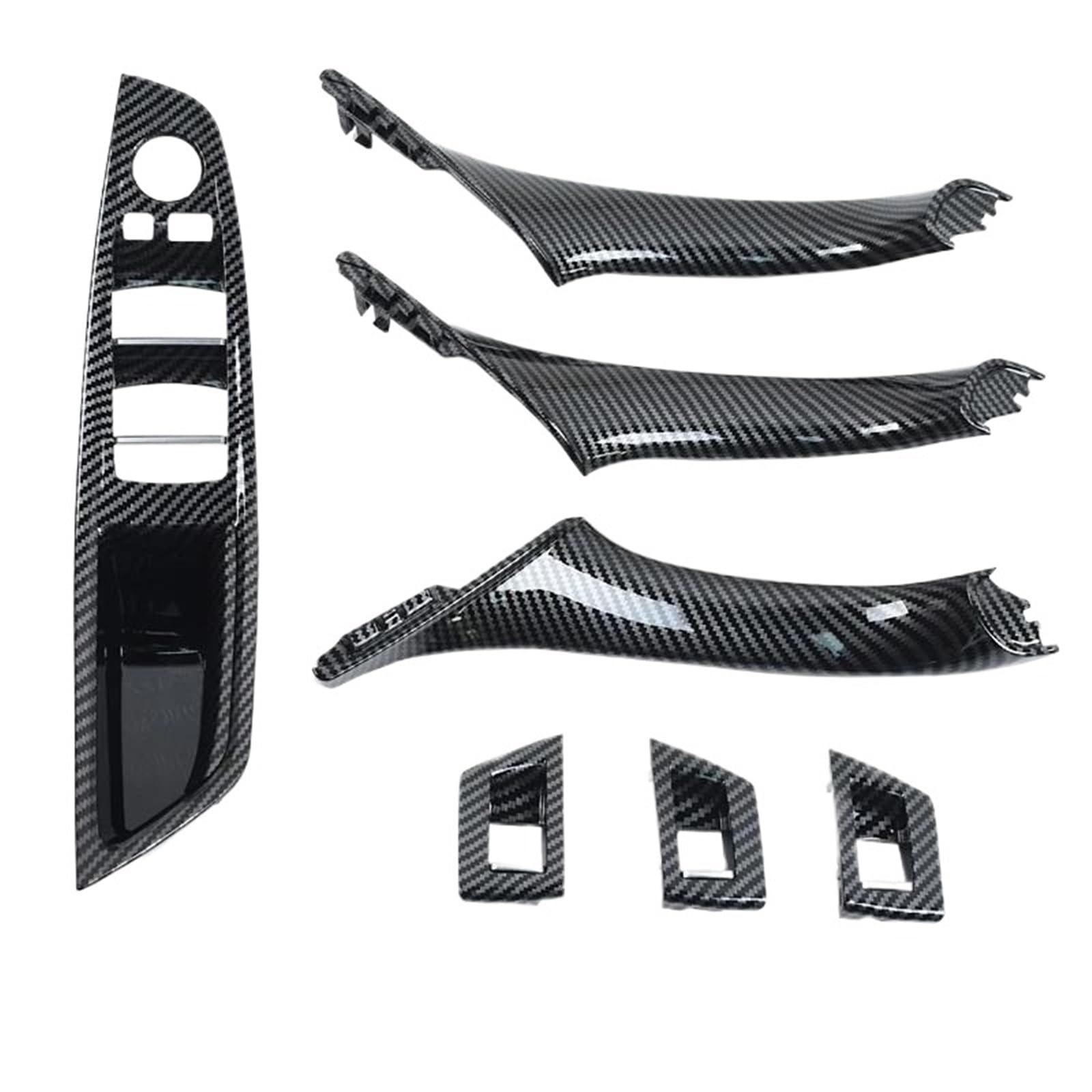 Auto Innentürgriff Für 5 Serie Für F10 Für F11 Für F18 520i 523i 525i 528i 535i LHD RHD Innen tür Pull Griff 7PCS Set Türgriffabdeckung(LHD Inside Set) von XJJLYQ