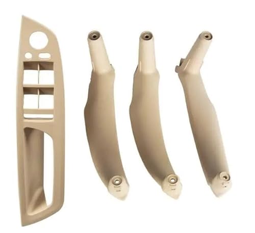 Auto Innentürgriff Für X5 Für X6 Für E70 Für E71 Für E72 2007-2013 Auto Innen LHD RHD Innere Tür Panel Armlehne Griff Vollen Satz Türgriffabdeckung(LHD Beige 4pcs) von XJJLYQ